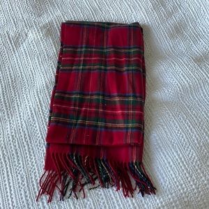 Red plaid scarf